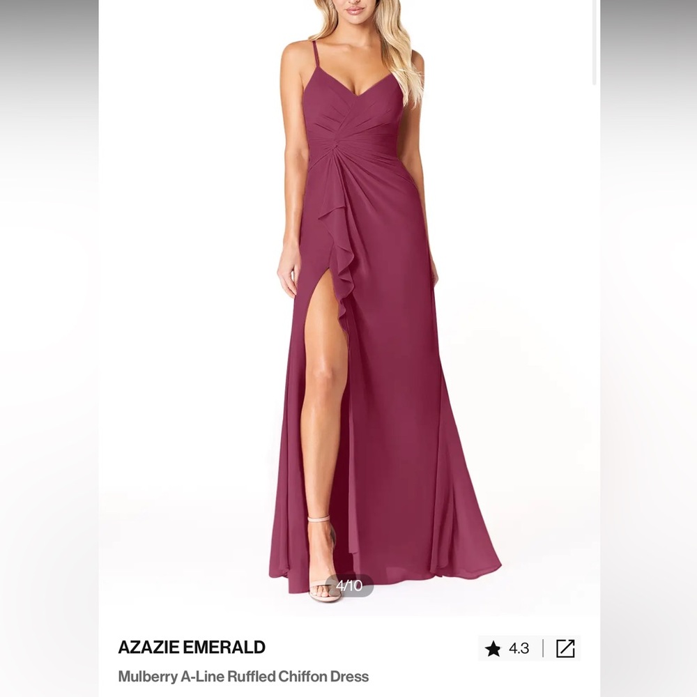 Azazie Emerald bridesmaid dress in Mulberry